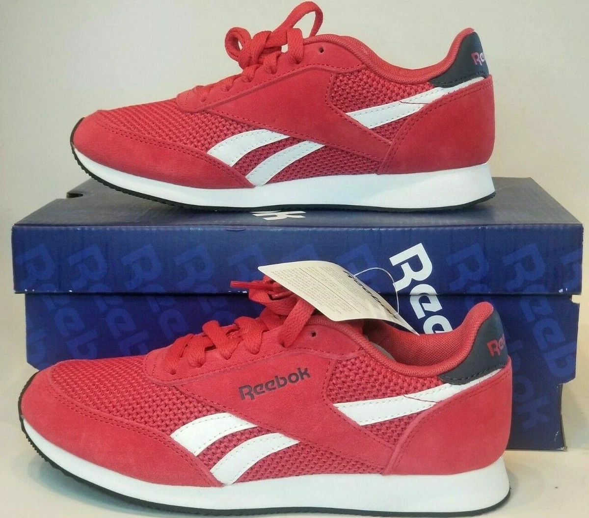 Reebok Men Royal Cl Jogger 2 Shoes DV6561 Rebel Red White Navy 3M US NEW IN BOX