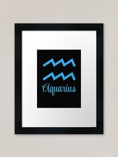 Image of Aquarius zodiac sign constellation1 Framed Wall Art Poster Canvas Print Picture