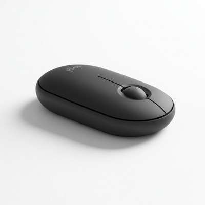 Logitech Pebble M350s kabellose Maus leise Klicks Bluetooth 5.2 grau