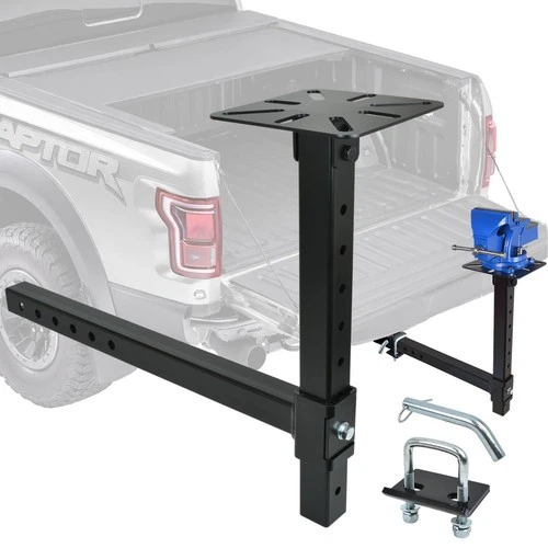 Heavy Duty Hitch Mount Vise Plate for truck, Trailer Hitch Vise Mount Table Plat - Picture 3 of 11