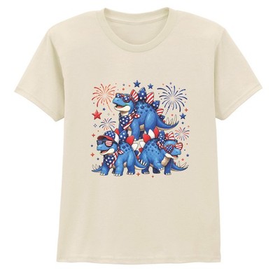 Fourth Of July Dinosaurier Jungen Mädchen Kinder T-Shirt Stegosaurus 4. Juli Geschenk
