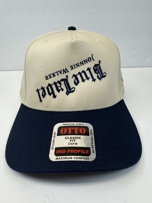 Blue Label Johnnie Walker Snapback Hat OTTO Classic Fit Cream Navy OSFM