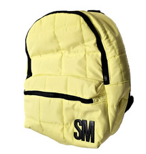 STEVE MADDEN QUILTED PASTEL YELLOW,BLACK,PADDED FOR TABLET BACKPACK BAG+PEN CASE