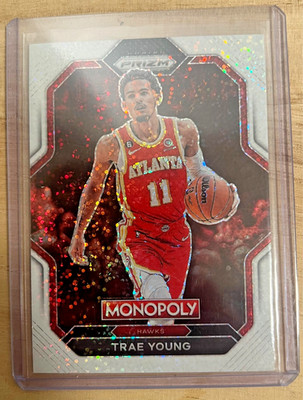 2022-23 Panini Prizm Monopoly Trae Young White Sparkle Prizm #PS4