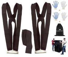 Moving Straps, 2-Person Lifting 5"/13cm of Width, Black