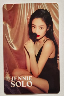 島は さん用JENNIE SOLO タレントカード BLACKPINK JENNIE SOLO am Limited Photocard PC Photo card BLACK