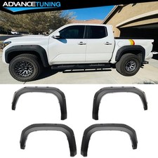 Fits 24-26 Toyota Tacoma 4pcs Pocket Style Pp Fender Flares Wheel Covers Black Fits 24-26 Toyota Tacoma 4pcs Pocket Style Pp Fender Flares Wheel Covers Black