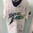 Tampa Bay Devil Rays Russell Athletic MLB Jersey Size 44 Signed Original