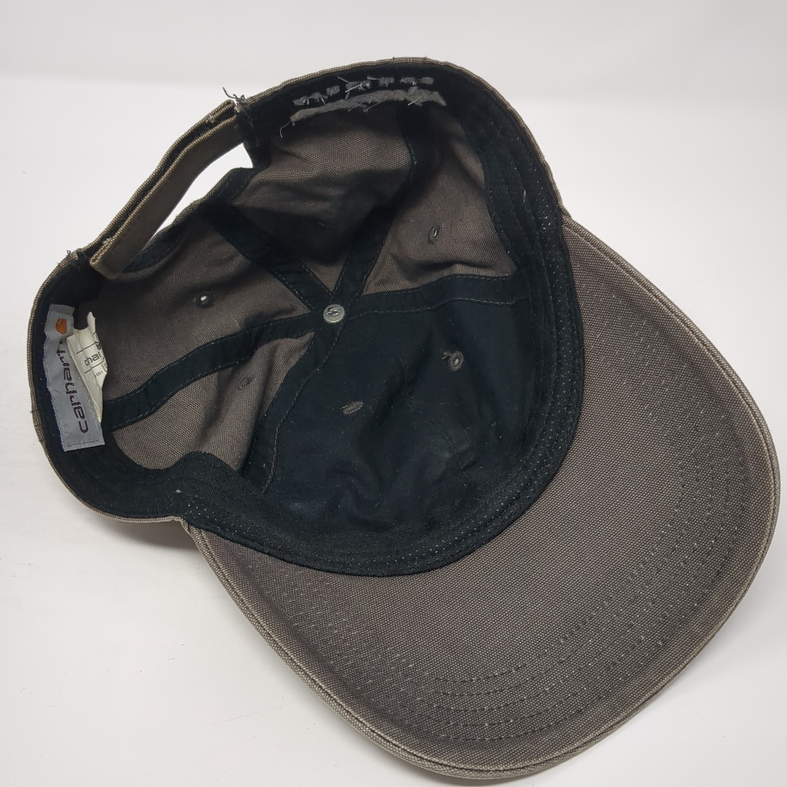 Carhartt Strapback Hat Solid Gray One Size Leathe… - image 7