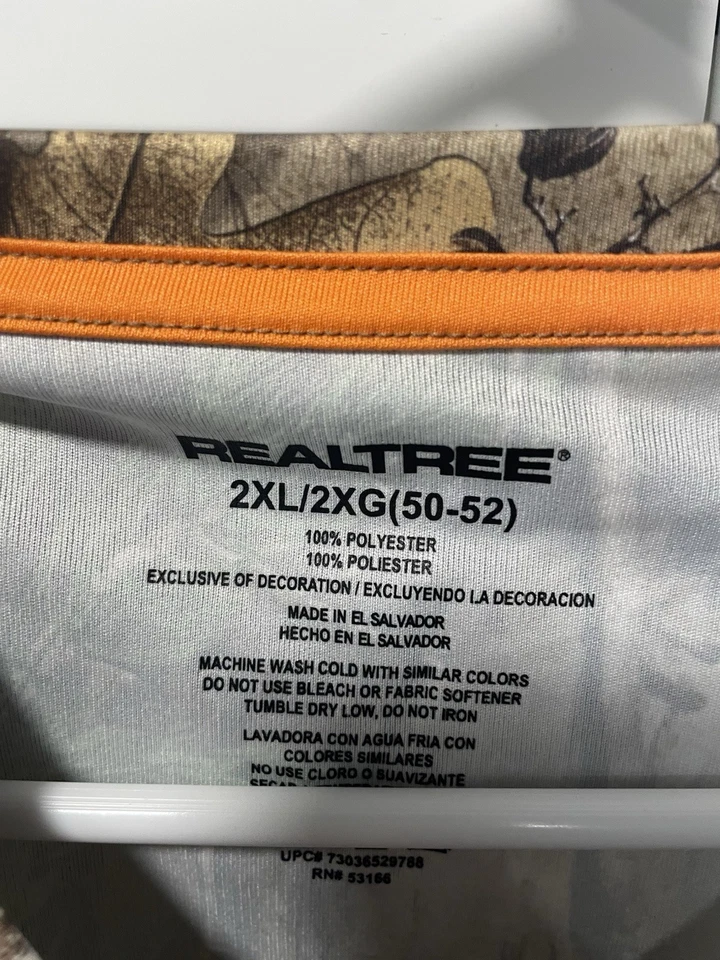 Realtree Shirt Hunting Outdoors Camo Long Sleeve Men’s Size 2XL - Image 3 of 4