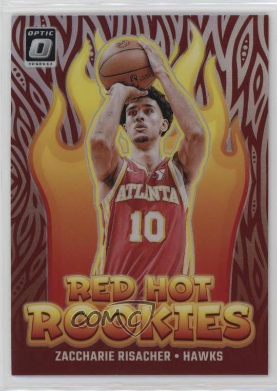 2024 Panini Donruss Optic Red Hot Rookies Holo Prizm Zaccharie Risacher RC v3r