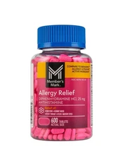 Member’s Mark Allergy Medication 600 Tabs 25mg ~ Compare 2 Benadryl-Expire 2028