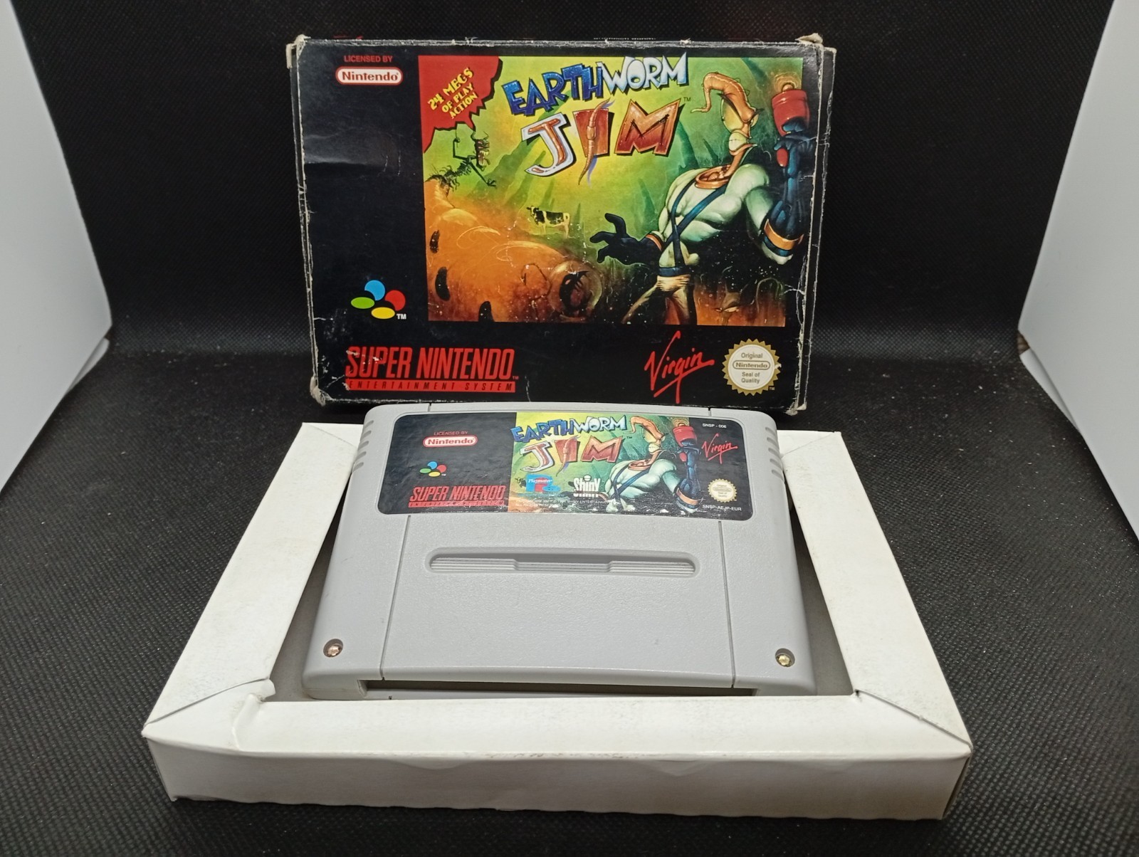 Earthworm Jim - Super Nintendo SNES EU PAL - SNSP-AEJP-EUR