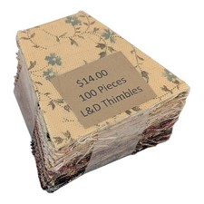 100 Pc Precut L D Thimbles Quilt Fabric 2" Trapezoids Coordinating Florals