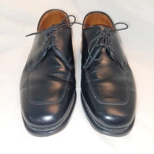 Allen Edmonds Burton Dress Shoes Men 7 Black Leather Apron Toe Classic Derby USA