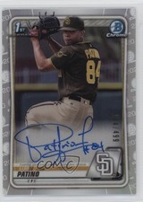 2020 Bowman Chrome Prospects Refractor /499 Luis Patino #CPA-LP Auto 1l7v