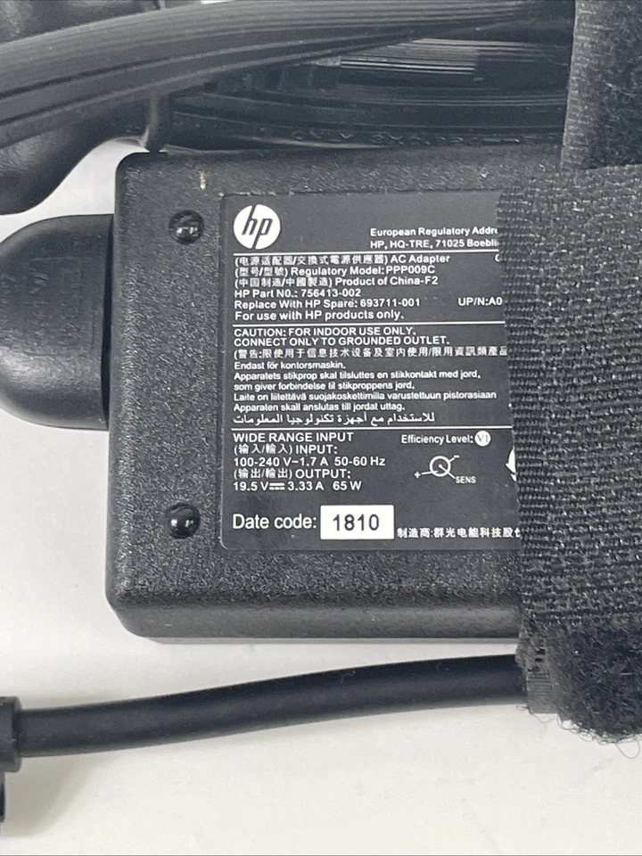 HP 19.5V 3.33A 65W AC Power Charger Adapter PPP009C 756413-002 693711-001 - Image 4 of 4