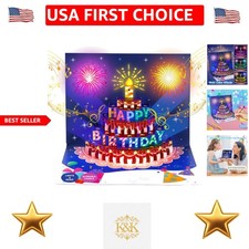 Unique 3D Pop-Up Birthday Card with Music and Lights Perfect Gift for All Ages