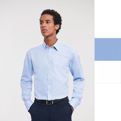 Russell Europe Men's L/S Herringbone Shirt R-962M-0 Herren Hemd NEU