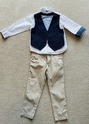 Schickes Kinder  Bekleidungsset Hose, Hemd, Weste Gr. 104 Junge, Kaum Getragen