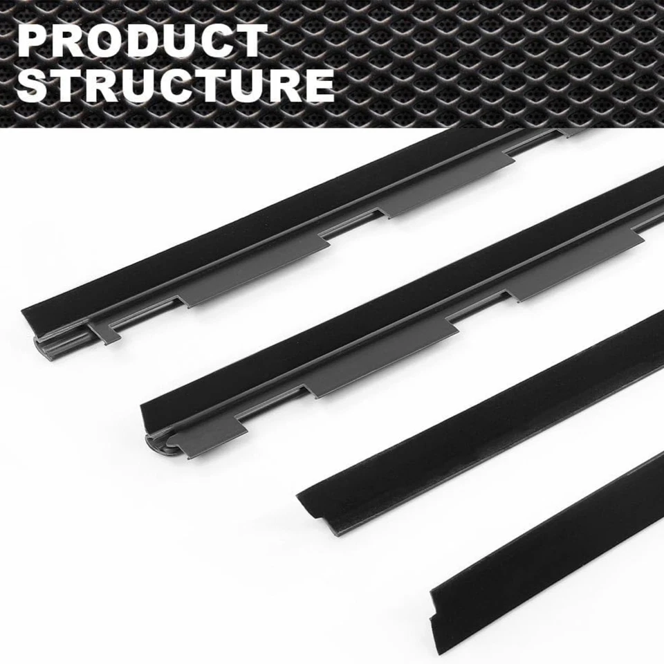 4PCS Fit Chevy Truck Inner & Outer Window Sweep Felt Trim Seal Weatherstrip - Image 4 of 4