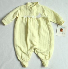 Vintage Carter's Classics Size S 0-3M Yellow Duck Baby Sleeper Footed Pajamas