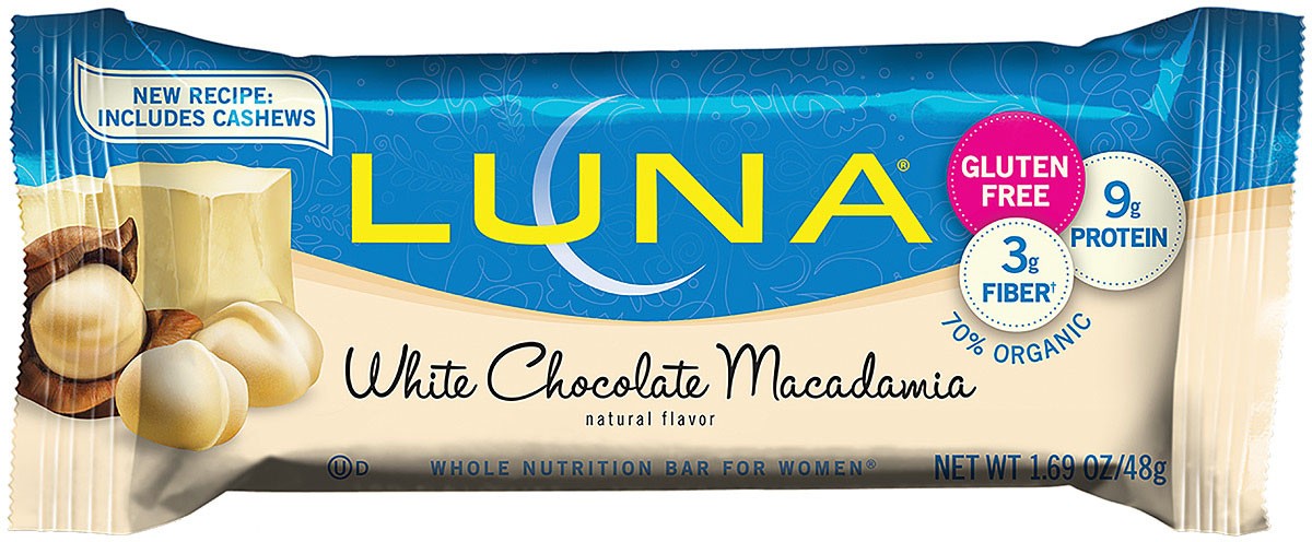 Энергетический батончик Luna с Макадамией и белым шоколадом - Без глютена Женский 8490₽