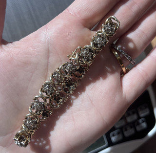 Vintage 14K Yellow Gold Diamond Tennis Bracelet 3.5 ctw Signed JAFA 23.8g
