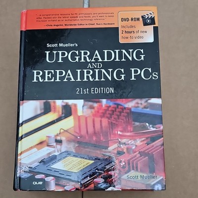 Scott Mueller Upgrading and Repairing PCs 21st Ed Hardcover Que 2013 DVD-ROM