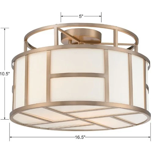 Crystorama DAN-400-VG Danielson Semi-Flush Mount Vibrant Gold - Picture 5 of 5