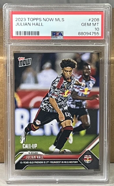 2023 Topps Now MLS #208 Julian Hall PSA 10 GEM MINT NEW YORK RED BULLS Call-Up