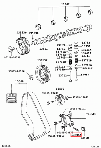 Genuine Hilux LN170 LN167 LN166 3L 5L 2L Timing Belt Idler Tensioner Spring - Picture 18 of 20