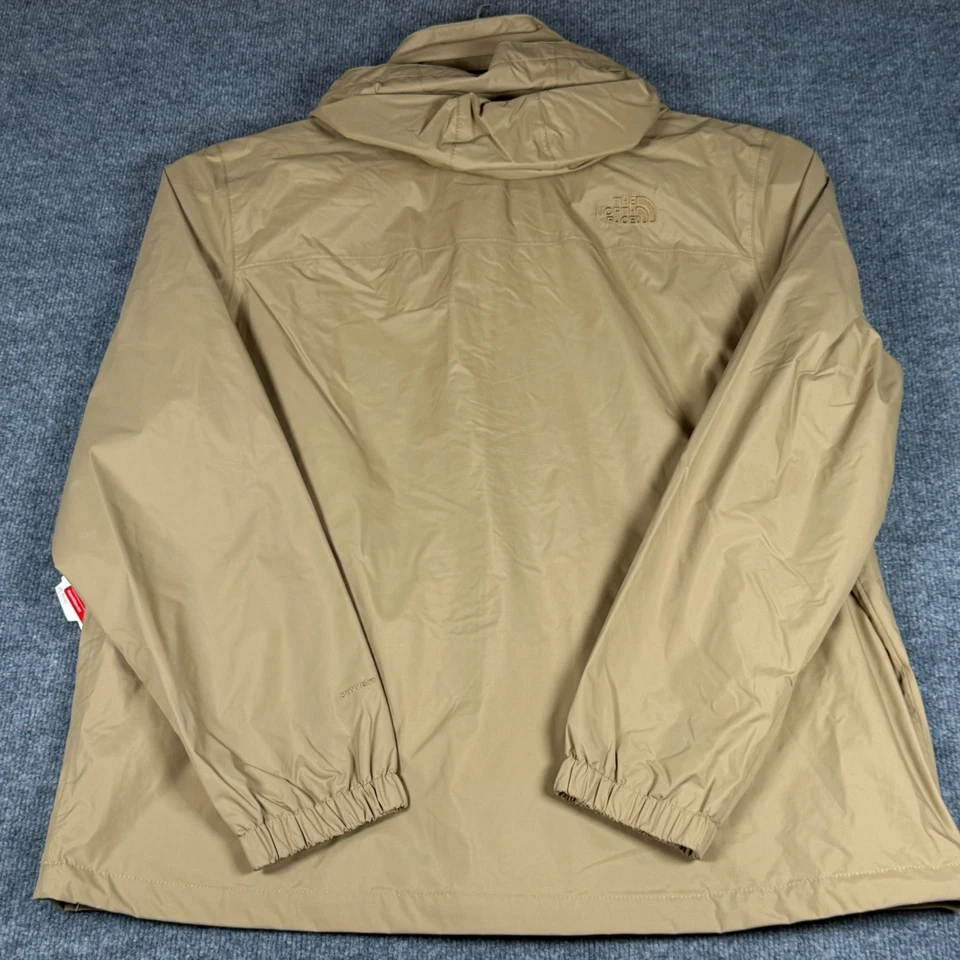 Jaqueta The North Face masculina Resolve 2 cáqui DryVent com capuz zíper completo GG leve - Imagem 3 de 4