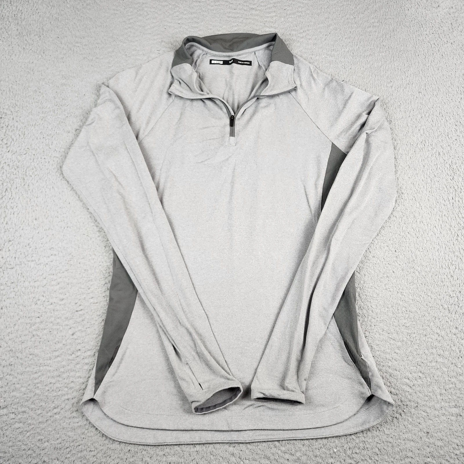 REI COOP Shirt Womens Small Gray Pullover Quarter-Zip Outdoors Running Hiking