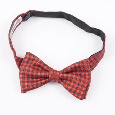 E. Marinella Napoli Red Mini Floral Print Silk Pre-Tied Bow Tie Bowtie New