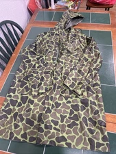 Vintage Sportsman's Choice Camo Rain Jacket Coat  Hooded Men Size Small