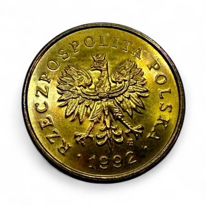 1992 Poland 2 Grosze Polish Eagle Brass Coin Third Republic World Coin