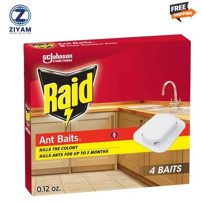 Ant Killer Bait 4 Count Outdoor Indoor Tray Traps Ready To Use For 3 Months