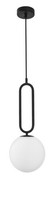 Nova Luce Pendelleuchte Grus Metall Glas Dimmbar E27 Schwarz HöHenverstellbar