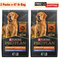 2 Packs, Purina Pro Plan Adult Shredded Blend Chicken & Rice Dry Dog Food, 47 lb 1.44 per pound
