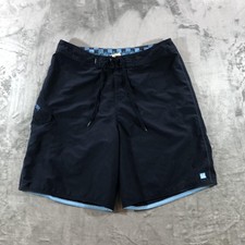 VTG Quiksilver Board Shorts Mens 34 Blue Swim Trunks Y2K Quick Dry Surf Pocket