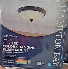 Hampton Bay Lighting Oil Rubbed Bronze Selectable LED Flush Mount A-1