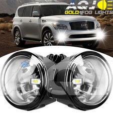 For Infiniti Qx80 2014white Led Fog Lights Lamp Replacement Bulbs Pair
