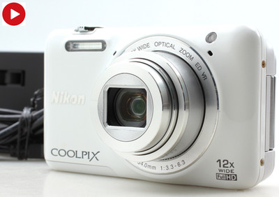 [Near MINT] English OK Nikon COOLPIX S6900 White 16MP Digital Camera From JAPAN