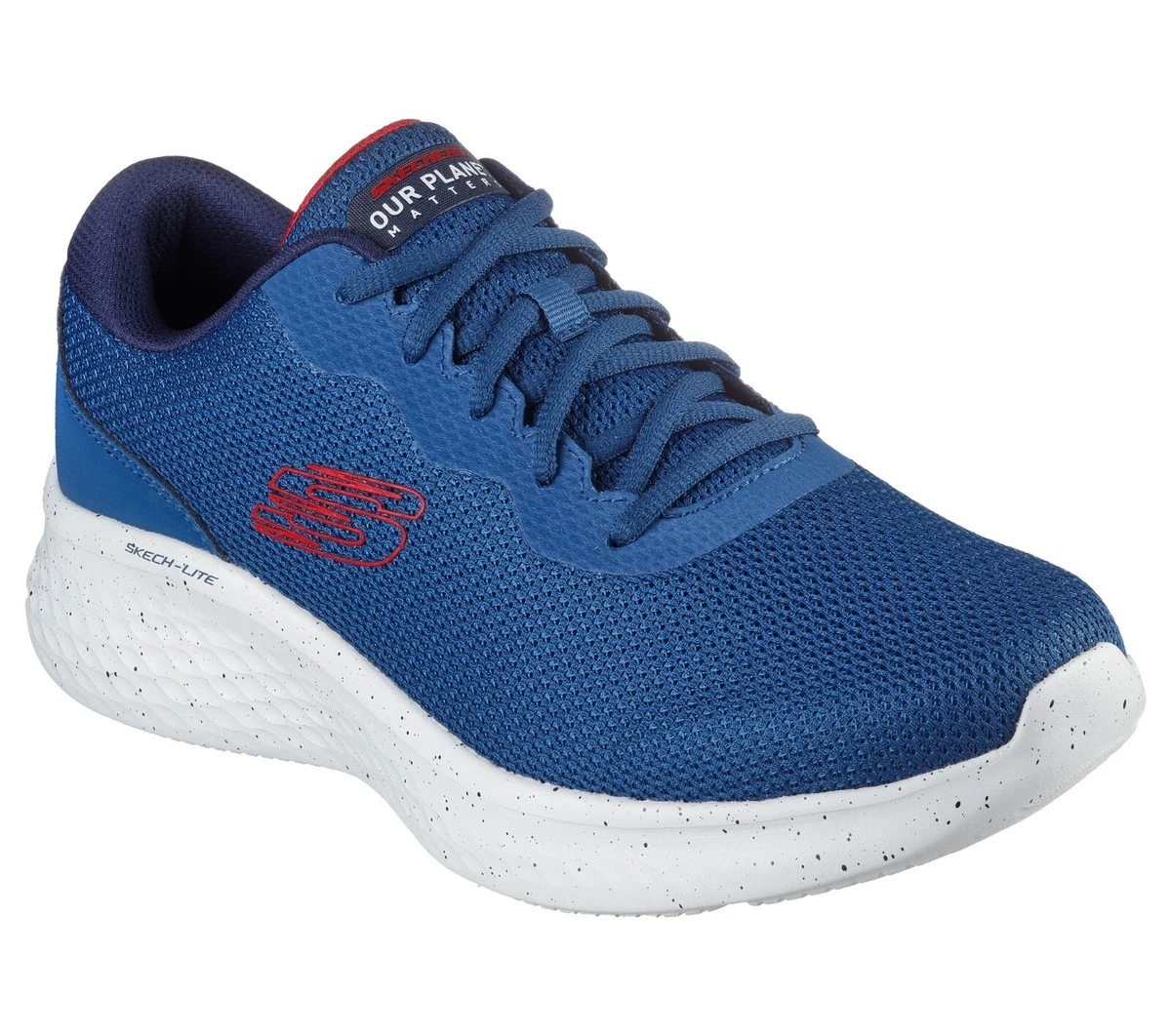 Skechers Shoes Men s Memory Foam Sport Blue Red Comfort Casual Walk Lite 232830