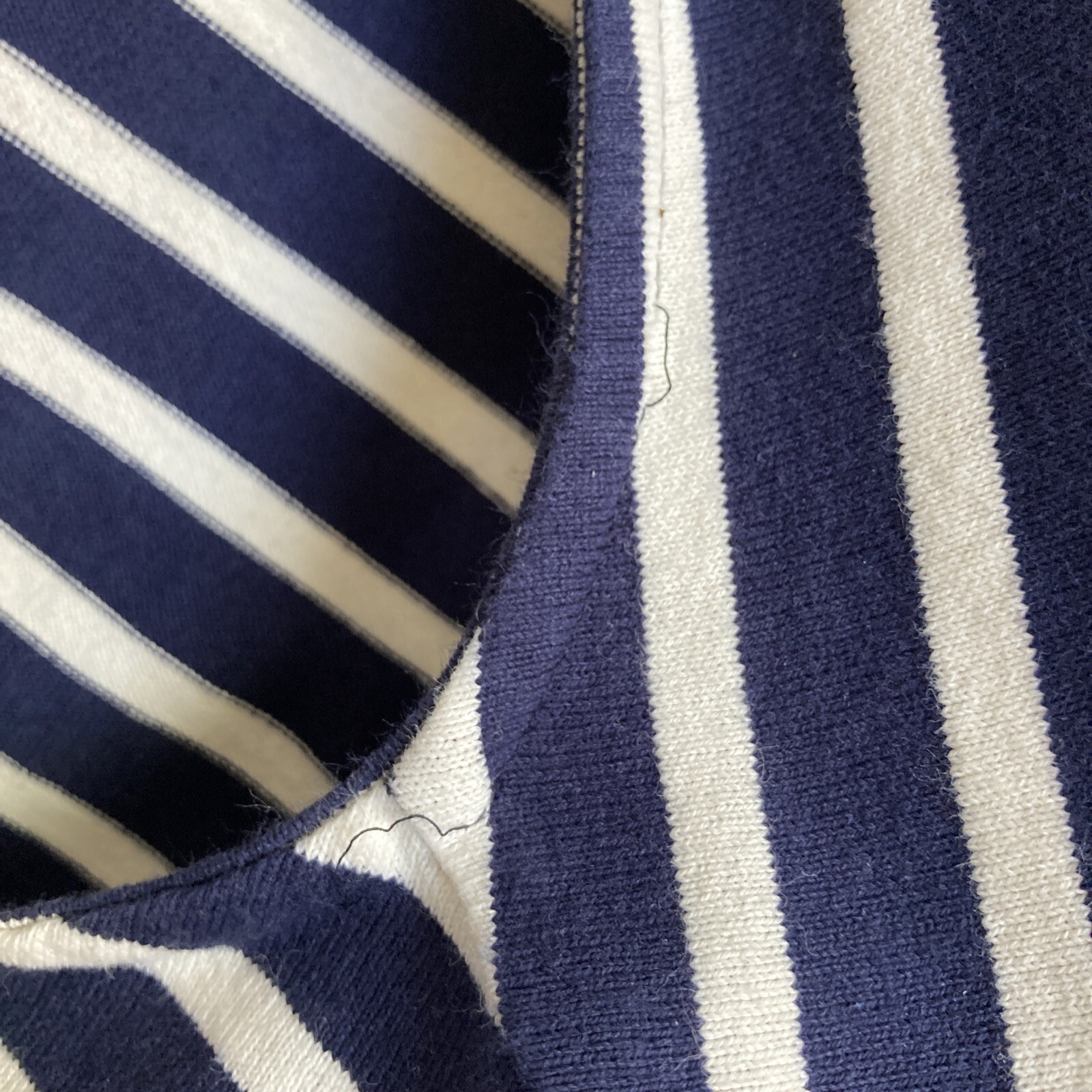 Camicia classica a maniche lunghe YSL SAINT LAURENT cotone XS blu navy top a righe