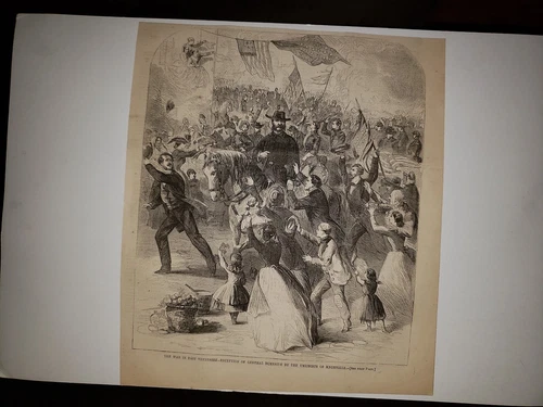 General Ambrose Burnside Knoxville Campaign Civil War 1863 Sketch Print