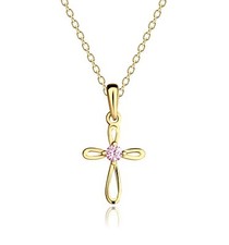 Cherished Moments Girl's Sterling Silver First Communion Infinity Cross Penda...