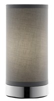 Tischlampe Tischleuchte Nachttischlampe Schreibtischleuchte Metall Grau H 20 Cm