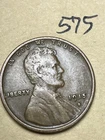 1915-S LINCOLN WHEAT CENT, rare date, "FINE" condition #575